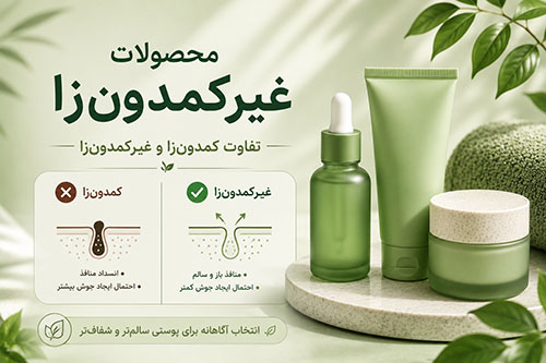 محصولات غیرکمدون زا و محصولات کمدون زا